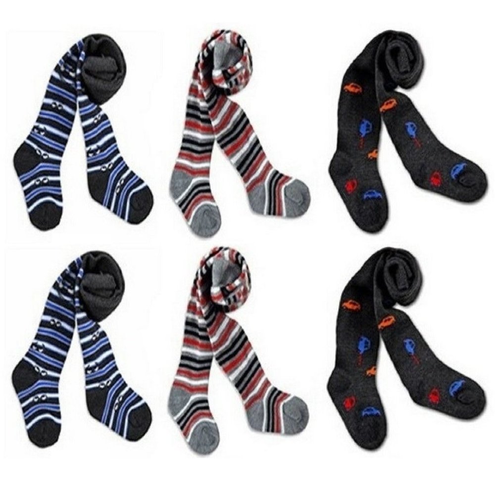 6-Pack Baby Girls Boys Cotton Tights in US Sizes.